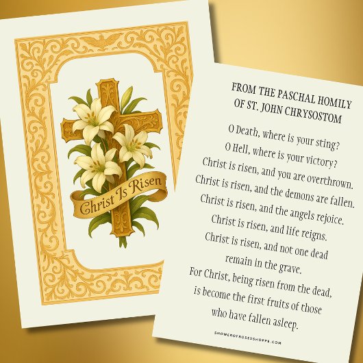 Carte Christ Ressuscité Catholique Pâques Prière