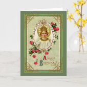 Carte Christ Roi Anniversaire Enfant Jésus Roses (Fleur jaune)