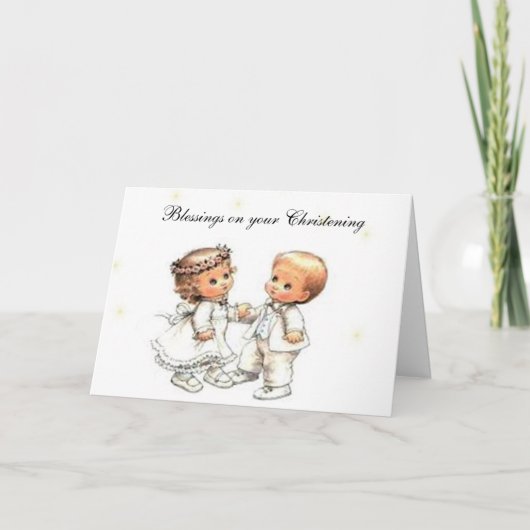 CARTE CHRISTENING GREETING CARD (Devant)