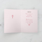 Carte Christening Sweet Daughter on Pink (Intérieur)