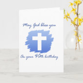 Carte Christian 40e anniversaire (Fleur jaune)