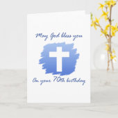 Carte Christian 70e anniversaire (Fleur jaune)