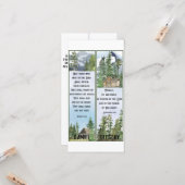 Carte Christian Aquarelle Nature Écriture Signet Ca (Devant/Arrière en situation)