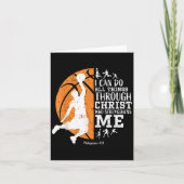Carte Christian Basketball I Can Do All Things Through C (Devant)