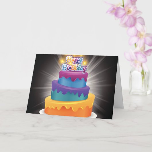 Carte Christian Birthday (Orchidée)