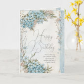 Carte Christian Birthday Blue Floral Scripture (Fleur jaune)