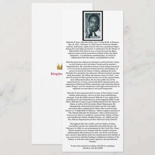 Carte Christian Black (Devant / Derrière)