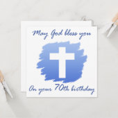 Carte Christian Cadeaux 70e anniversaire (Devant/Arrière en situation)