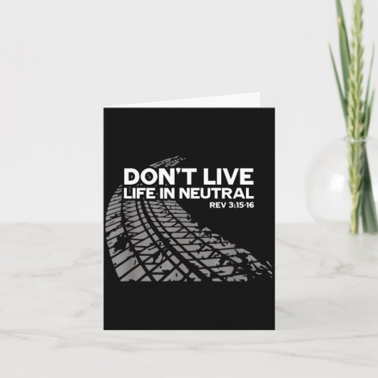 Carte Christian Car Enthusiast Pastor - Don't Live Life  (Devant)