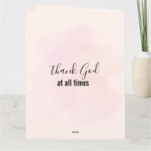 Carte Christian Card : Dans chaque situation louez Dieu (Dos)