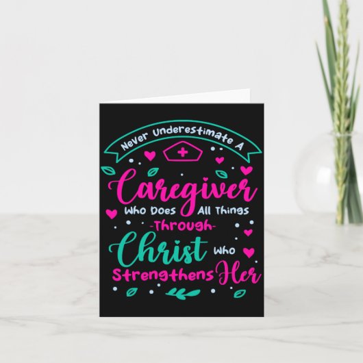 Carte Christian Caregiver Female Caregiver Appreciation (Devant)