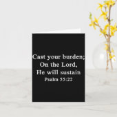 Carte Christian Cast Your Burden On The Lord Psalm 55_22 (Fleur jaune)