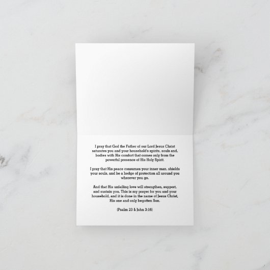 Carte Christian Condolence (Intérieur)