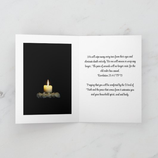 Carte Christian Condolence (Intérieur)