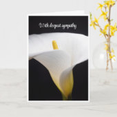 Carte Christian Condolence (Fleur jaune)
