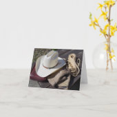 Carte Christian Cowboy Western Southwest Note Card (Fleur jaune)