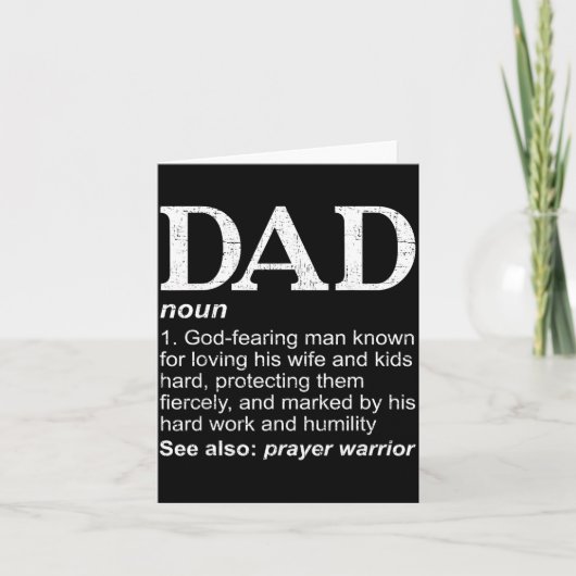Carte Christian Dad Definition Fathers Day Dad  (Devant)