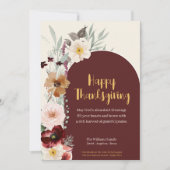 Carte Christian Elegant Floral Thanksgiving (Devant)