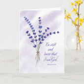 Carte Christian Encouragement Lavande avec Écriture (Fleur jaune)