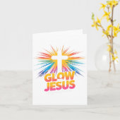 Carte Christian Glow For Jesus Let Your Light Shine Fait (Fleur jaune)