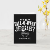Carte Christian Halloween Fall-o-ween Jésus (Fleur jaune)