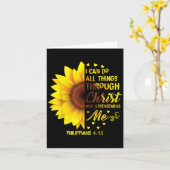 Carte Christian I Can Do All Things Through Christ Bible (Fleur jaune)