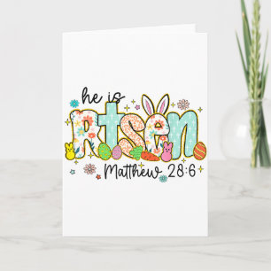 Carte Christian Jésus Lapin Œufs Pâques Il Est Ressuscit
