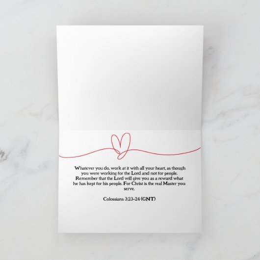 Carte Christian Labour Day (Intérieur)