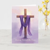 Carte Christian Lent Reflection Journey Toward the Cross (Fleur jaune)