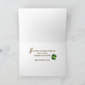 Carte Christian Merci pour le service Personnaliser le n (Intérieur)