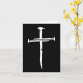 Carte Christian Minimalist Three Nails Cross Religious J (Fleur jaune)