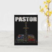 Carte Christian Minister Word Cloud Church Pastor Apprec (Fleur jaune)