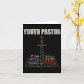 Carte Christian Minister Word Cloud Youth Pastor Appreci (Fleur jaune)