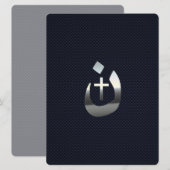 Carte Christian Nazarene Cross Solidarité Argent (Devant / Derrière)