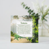 Carte Christian Poem Note "Sunbeams" (Debout devant)