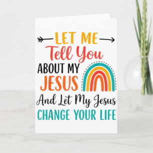 Carte Christian Rainbow Laissez-moi vous parler de mon J