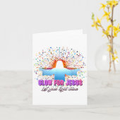 Carte Christian Religious Glow For Jesus Let Your Light  (Fleur jaune)