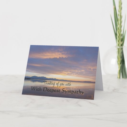 Carte Christian Scripture Lake Sunrise Sympathy (Devant)