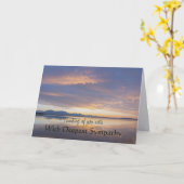 Carte Christian Scripture Lake Sunrise Sympathy (Fleur jaune)