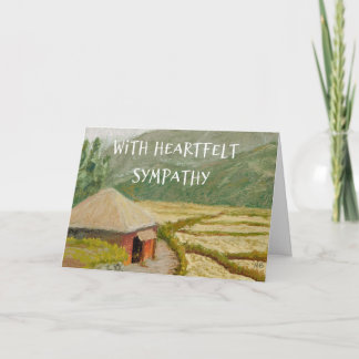 Carte Christian Sympathy Cabine et champ