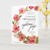 Carte Christian Sympathy Card - Crown of Righteousness (Fleur jaune)