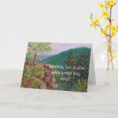 Carte Christian Sympathy Mountain Cliff (Fleur jaune)
