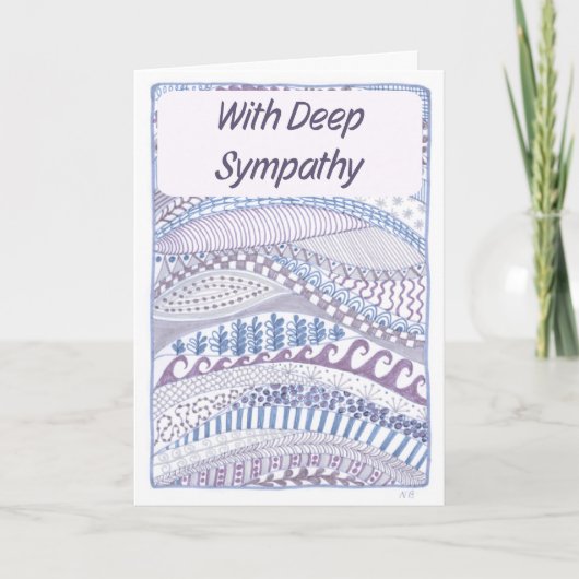 Carte Christian Sympathy Striations violettes Desi (Devant)