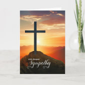 Carte Christian Sympathy Sunset Cross Over the Mountains (Devant)