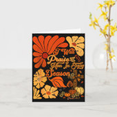 Carte Christian Thanksgiving Pumpkin Praise Him In Every (Fleur jaune)