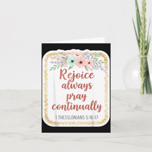 Carte Christian Woman Bible Verse Rejoice Always Pray Co (Devant)