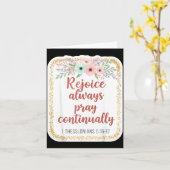 Carte Christian Woman Bible Verse Rejoice Always Pray Co (Fleur jaune)
