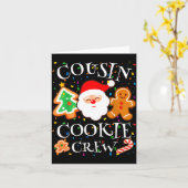 Carte Christmas 2025 Cousin Cookie Baking Crew Squad Fam (Fleur jaune)