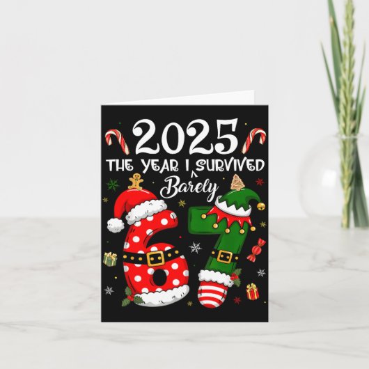 Carte Christmas 2025 The Year I Barely Survived Six Seve (Devant)