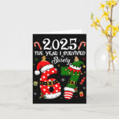 Carte Christmas 2025 The Year I Barely Survived Six Seve (Fleur jaune)